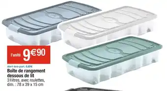 Cora x Carrefour Boîte de rangement dessous de lit offre