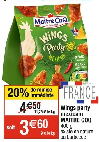 MAITRE COQ Wings party mexicain