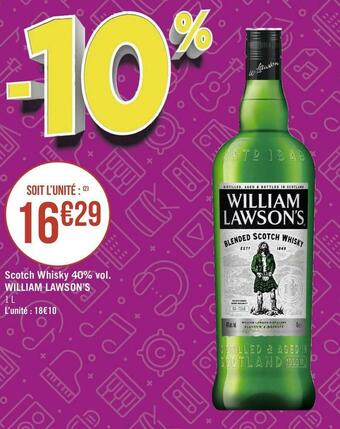 Géant Casino William lawson’s scotch whisky 40% vol. offre