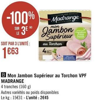 Madrange mon jambon supérieur au torchon vpf