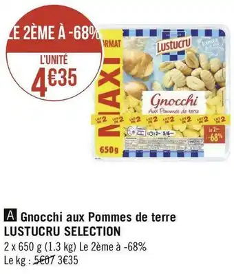Géant Casino Lustucru gnocchi aux pommes de terre selection offre