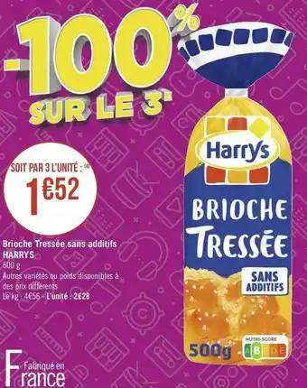Harry's brioche tressée sans additifs