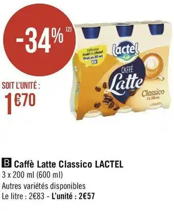 Lactel caffè latte classico