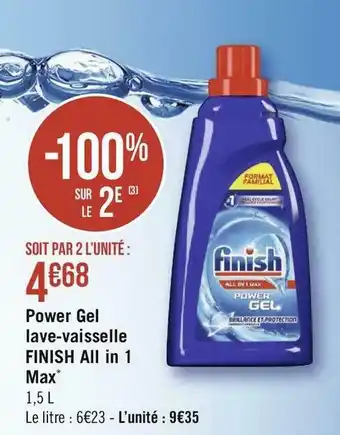 Finish power gel lave-vaisselle all in 1 max*