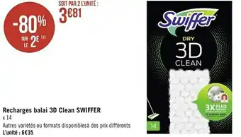 Swiffer recharges balai 3d clean
