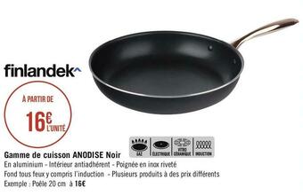 Géant Casino Finlandek gamme de cuisson anodise noir offre