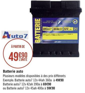 Géant Casino Auto7 batterie auto offre