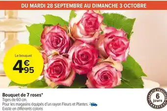 Carrefour Market Bouquet de 7 roses offre