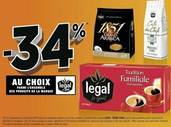 Géant Casino Legal bon plan au choix parmi l'ensemble des produits de la marque legal offre