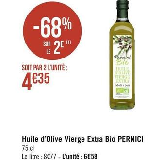Géant Casino Pernici huile d’olive vierge extra bio offre