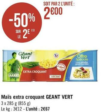 Geant vert maïs extra croquant