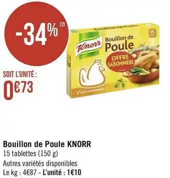 Géant Casino Knorr bouillon de poule offre
