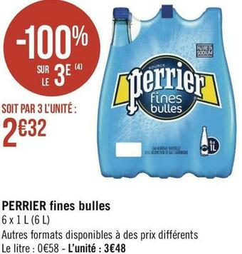 Géant Casino Perrier perrier fines bulles offre
