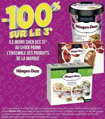 Géant Casino Häagen dazs bon plan sur l’ensemble des produits de la marque häagen-dazs offre