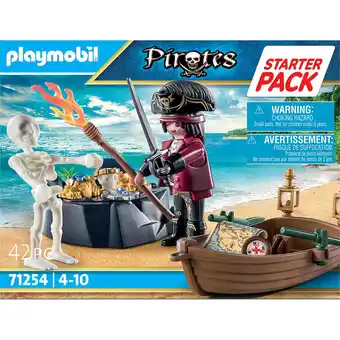E.Leclerc PLAYMOBIL 71254 Starter Pack Pirate et barque- Pirate - Les Pirates - coffret découverte idée cadeau offre