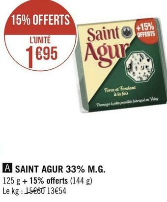Saint agur saint agur 33% m.g.