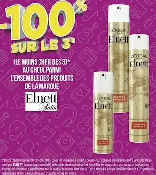 Elnett bon plan sur l’ensemble des produits de la marque elnett