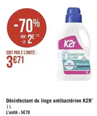 K2r désinfectant du linge antibactérien*