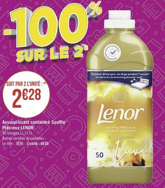Géant Casino Lenor assouplissant concentré souffle précieux * offre