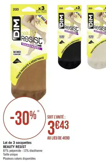 Beauty resist lot de 3 socquettes