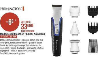 Géant Casino Remington tondeuse multifonction pg4000 noir/blanc offre