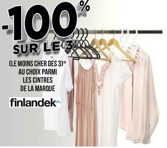Géant Casino Finlandek bon plan sur les cintres de la marque finlandek offre