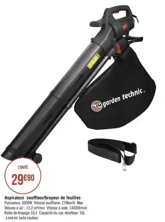 Géant Casino Aspirateur souffleur/broyeur de feuilles offre