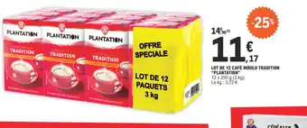 LOT DE 12 CAFÉ MOULU TRADITION "PLANTATION"