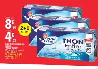 E.Leclerc THON ENTIER ALBACORE NATURE offre