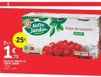 E.Leclerc PULPE DE TOMATES X3 offre