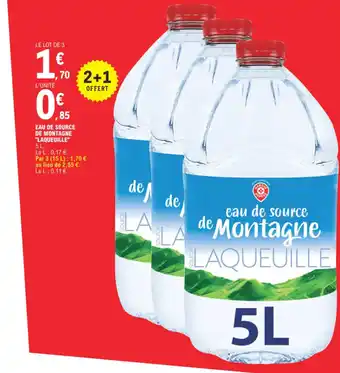 EAU DE SOURCE DE MONTAGNE "LAQUEUILLE