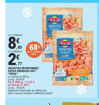 E.Leclerc CREVETTES DÉCORTIQUÉES offre
