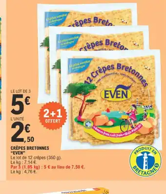 E.Leclerc CRÊPES BRETONNES EVEN offre