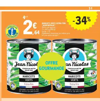 E.Leclerc HARICOTS VERTS EXTRA FINS offre