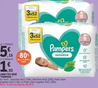 E.Leclerc LINGETTES BÉBÉ offre