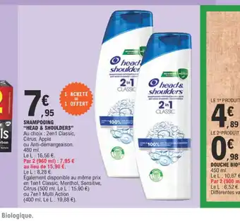 E.Leclerc SHAMPOOING HEAD & SHOULDERS offre