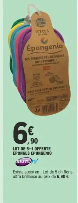 E.Leclerc LOT DE 5+1 OFFERTE EPONGES EPONGENIO BESTO TV offre