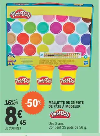 E.Leclerc MALLETTE DE 35 POTS DE PÂTE À MODELER offre