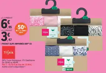 E.Leclerc I POCKET SLIPS IMPRIMÉS BIO offre