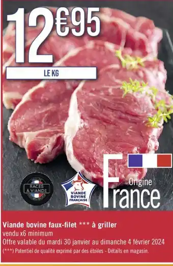 Géant Casino Viande bovine faux-filet à griller offre