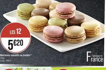 Géant Casino Macarons assortis ou fruités offre