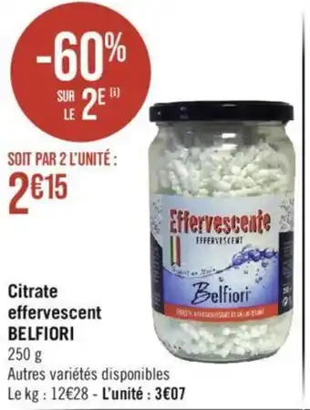 Citrate effervescent