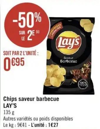 Géant Casino Chips saveur barbecue LAY'S offre