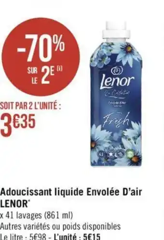 Adoucissant liquide Envolée D'air LENOR