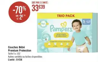Géant Casino Couches Bébé Premium Protection offre