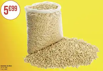 Géant Casino Granules de Bois Sac de 15KG offre