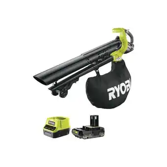 Bricomarché Pack RYOBI Souffleur Aspiro-Broyeur OBV18 - 18V OnePlus Brushless - 1 Batterie 2.0Ah - 1 Chargeur rapide offre