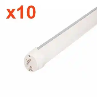 Bricomarché Tube Néon LED 120cm T8 36W (Pack de 10) - Blanc Neutre 4000K - 5500K - SILAMP offre