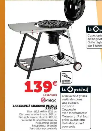 Barbecue Ă Charbon De Bois Ranger Somagic