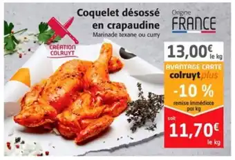 Coquelet désossé en crapaudine